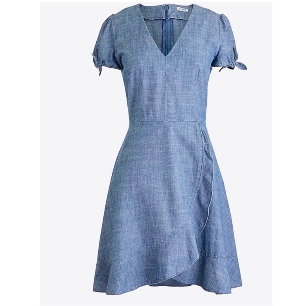 J crew factory chambray faux dress size 4